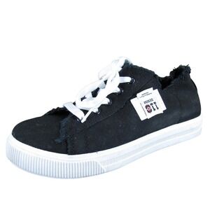 110 Denim Women's  Sneaker Black Fabric‎ Sz 37 Medium Gently Used 2025